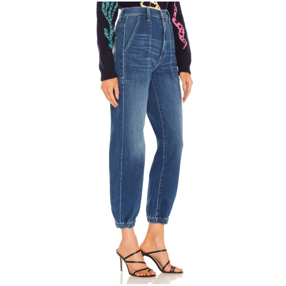 MOTHER | The Wrapper Patch Springy Ankle Jeans (Wish On A Star) Size 30 NWT - Picture 3 of 4